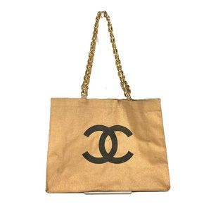 CHANEL Vintage Black Coco Mark Shoulder Bag